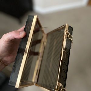 Acrylic Gold Chain Evening Purse/Clutch